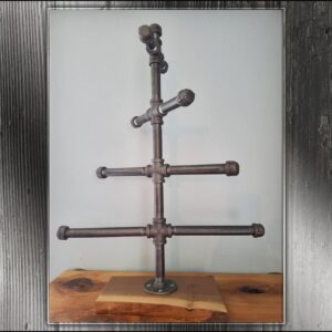 Steel Pipe Spinning Rod Jewelry Watch Holder Table Top Display