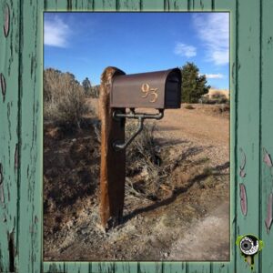 Industrial Pipe Mail Box Detail - Outdoor mailing Post Steampunk Accessory