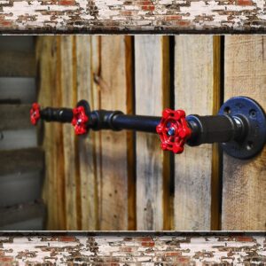 Industrial wall mounted Valve Racks - Steampunk Industrial Pipe Home Decor / Vintage Style
