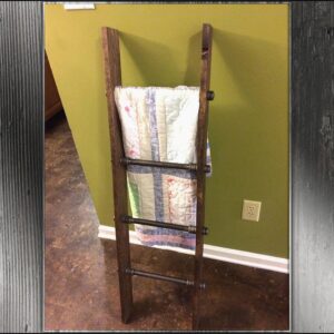 Metal Pipe Ladder - Towel Holder - Hand Made Industrial Rustic Chic Home & Bathroom Decor - Steam Punk Style